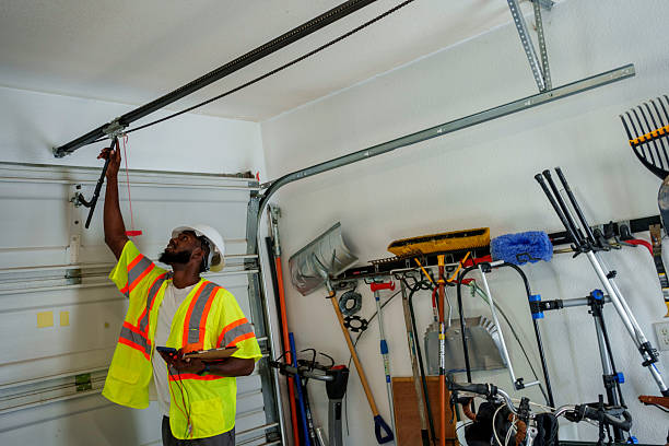 Professional Garage Door Panel Replacement technician working in Oakhurst, OK
